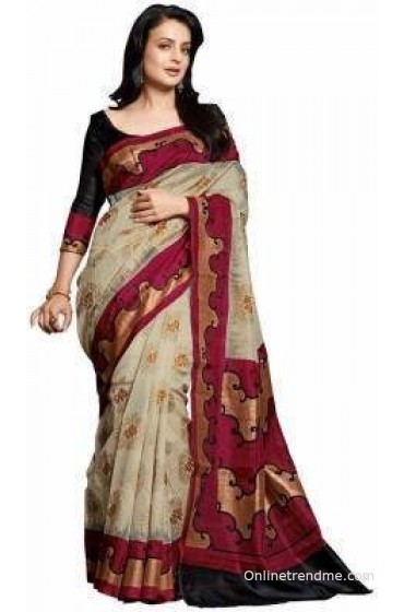 Kajal Sarees Printed Bollywood Art Silk Sari Kajal Sarees Printed Bollywood Art Silk Sari